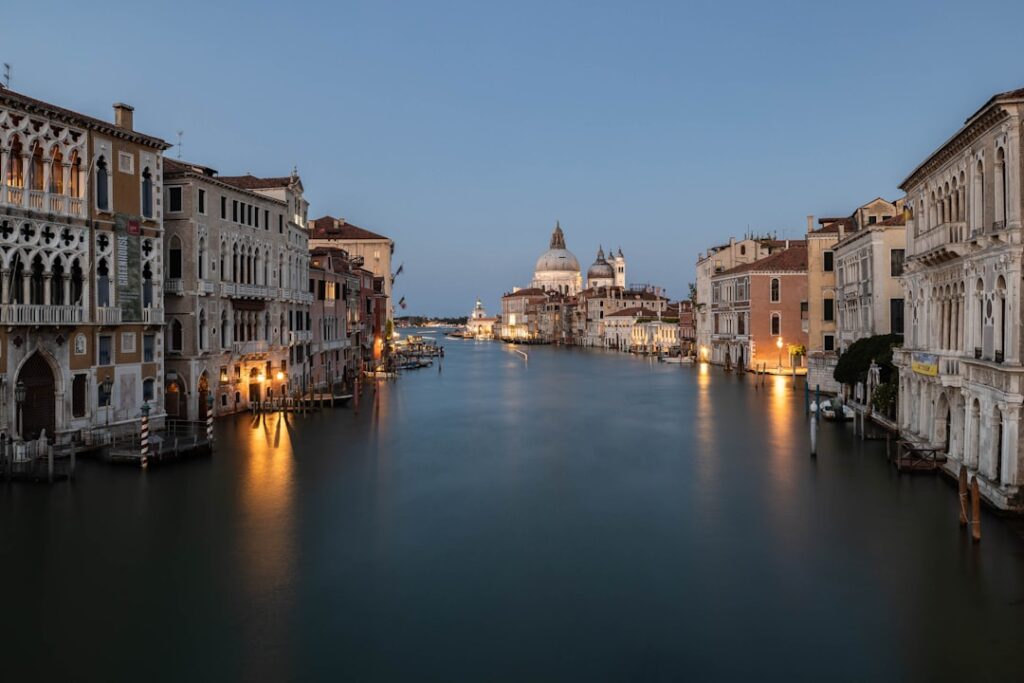 Accademia Bridge sunset Grand Canal view