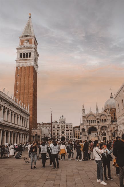 Campanile di San Marco view sunset