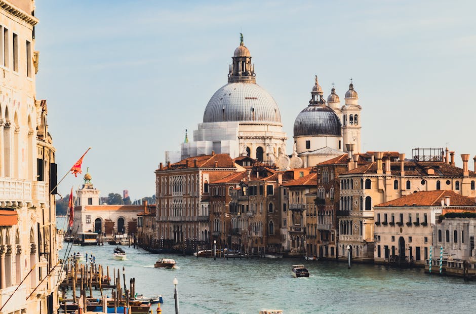 Santa Maria della Salute dome view Grand Canal