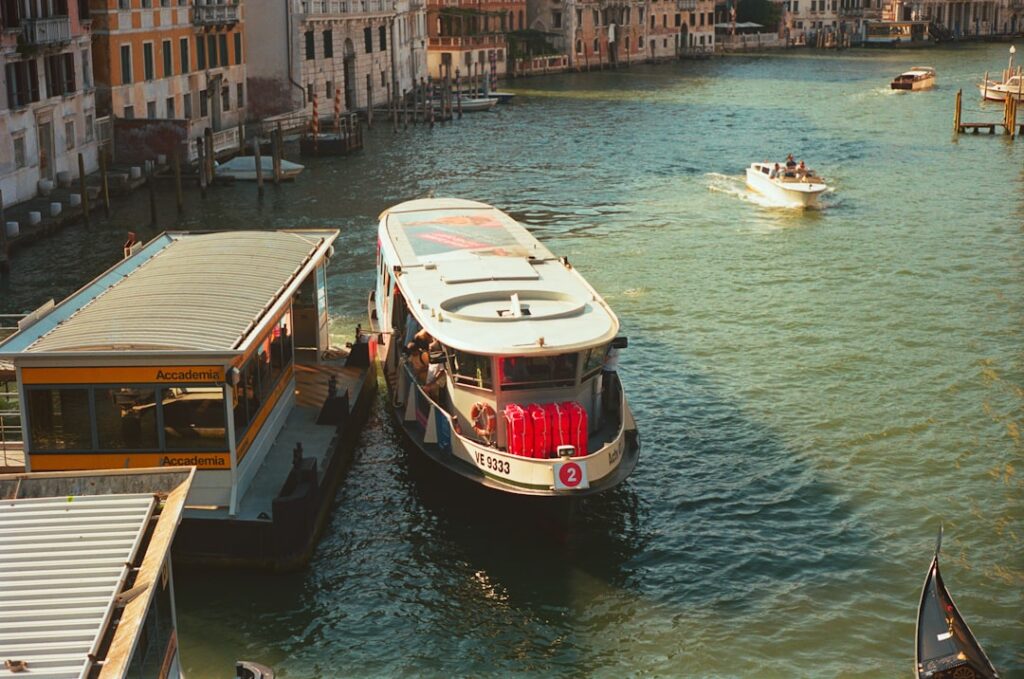 Venice aerial view Grand Canal morning