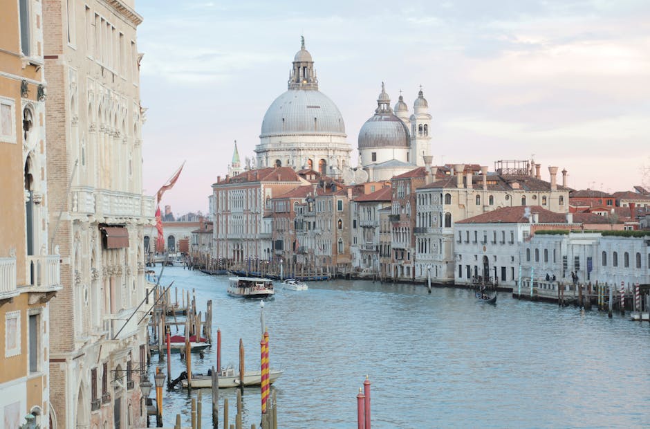 Venice gondola canal morning
