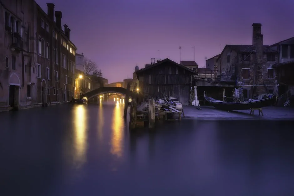 Venice gondola canal